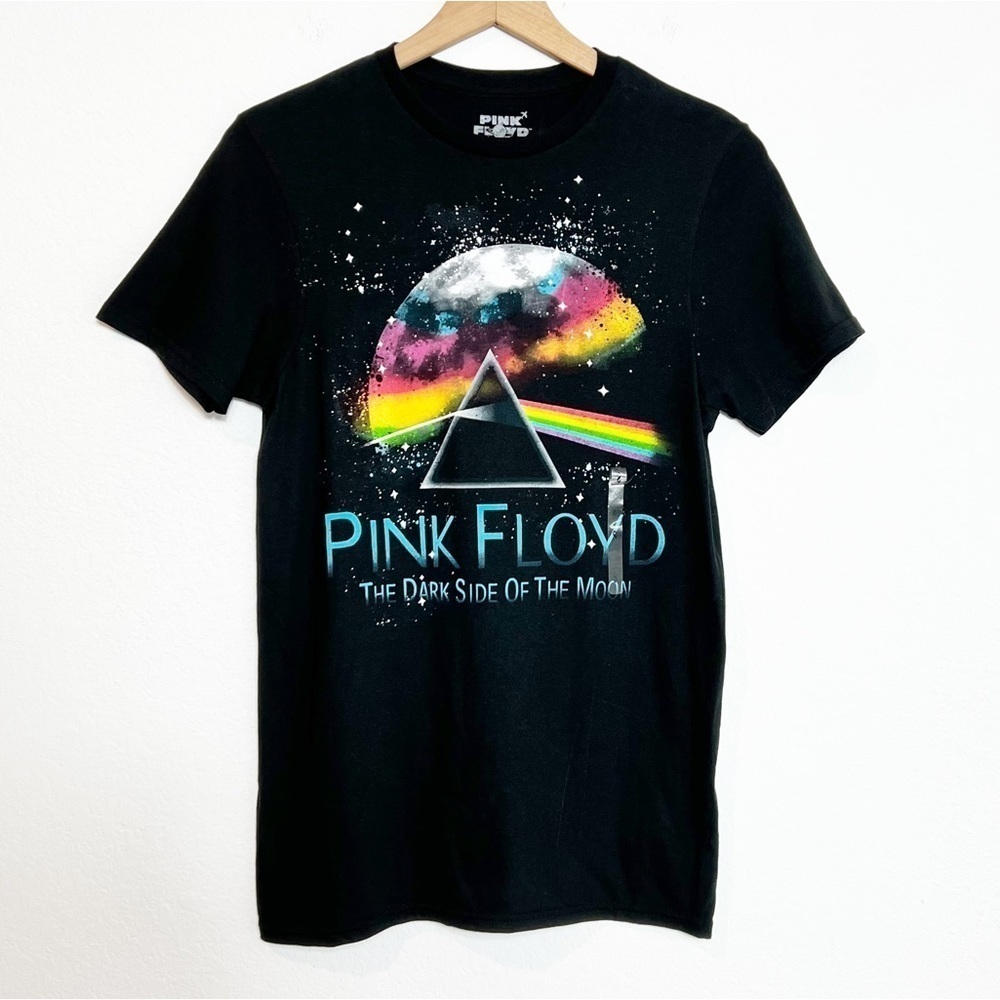 PINK FLOYD GRAPHIC BLACK MULTICOLOR SHORT SLEEVE T-SHIRT UNISEX SMALL BR…